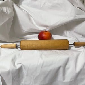 Vintage Rolling Pin with Metal Rod